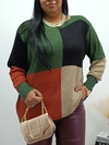 BLUSA PLUS SIZE BLOCO DE CORES