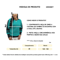 BLUSA FAIXA NAS MANGAS PLUS SIZE - Grondy Malhas