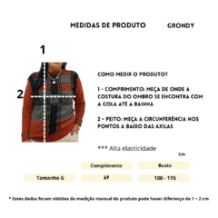 BLUSA DE MOUSSE QUADRICULADA - OFF - Grondy Malhas