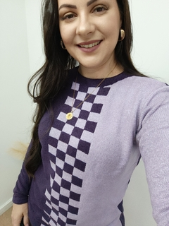 BLUSA DAMAS DE MOUSSE - ROXO - Grondy Malhas