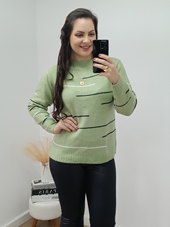 BLUSA RISQUINHOS DE MOUSSE - VERDE - comprar online