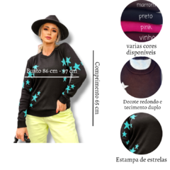 Blusa de Frio Estrelas em lã - 22005 - comprar online