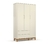 Roupeiro 3pts Laqueado Flow Off White/ Eco Wood (Ref 71220)