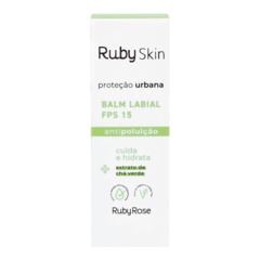 BALM LABIAL FPS15 RUBY SKIN PROTEÇÃO URBANA - RUBY ROSE - Lézard - Moda feminina