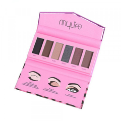 Paleta de Sombras 6 Cores Wild Heart Mylife Cosméticos