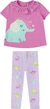 Conjunto Blusa com Babadinho e Legging em cotton Estampa de Elefante