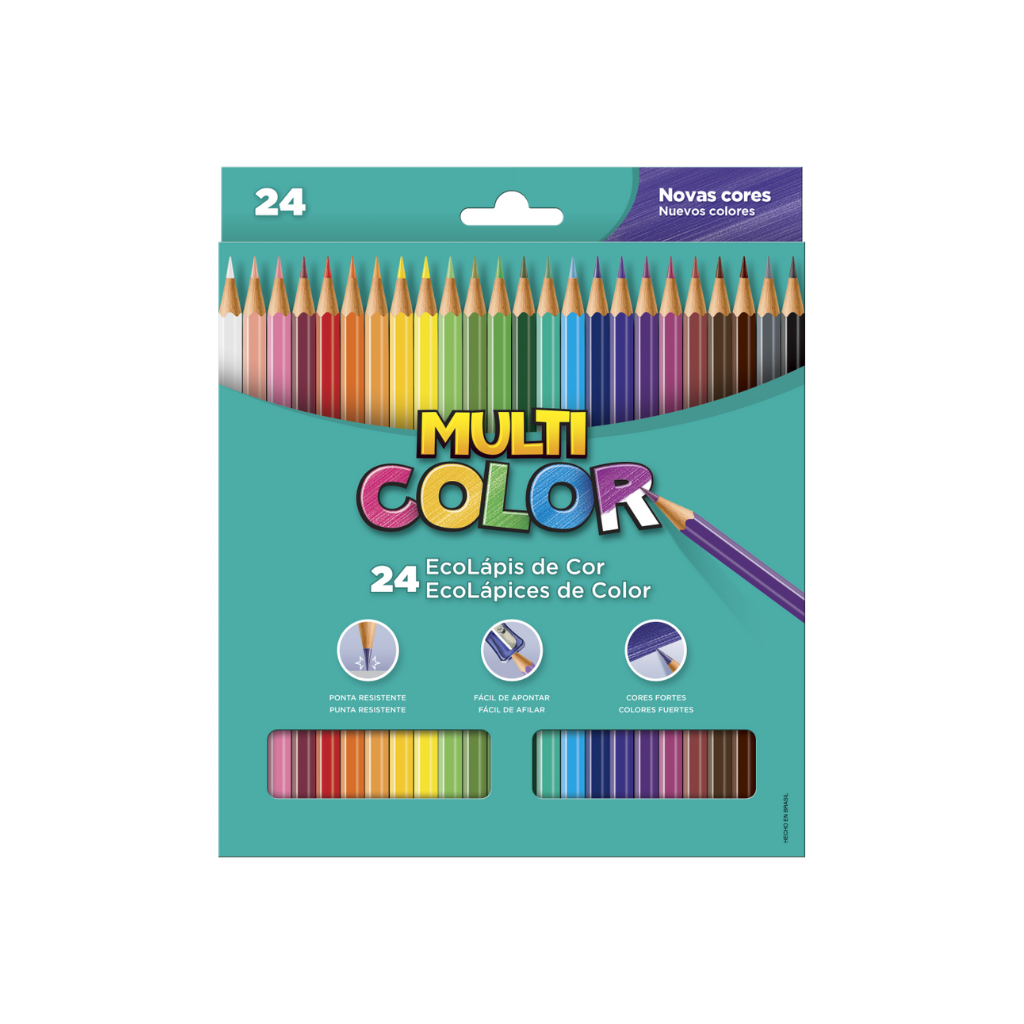 Lápis de Cor EcoLápis SuperSoft 24 Cores - Faber Castell