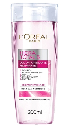 LOREAL PARIS LOCION TONIFICANTE CON PRO VITAMINA B5 PIEL SECA