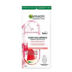 GARNIER AMPOLLA EN MASCARILLA DE TELA ACIDO HIALURONICO Y SANDIA