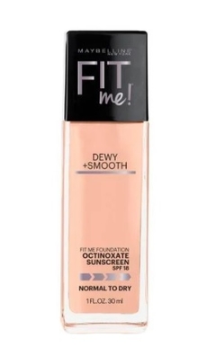 MAYBELLINE FIT ME DEWY +SMOOTH FOUNDATION 125 NUDE BEIGE