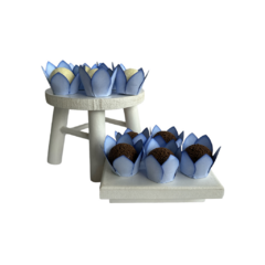 Forminhas para doces flor - Lily Azul Escuro - comprar online