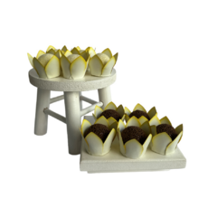 Forminhas para doces flor - Amarelo Ouro - comprar online