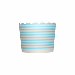 Forminha de Papel para Cupcake Azul e Branco - comprar online