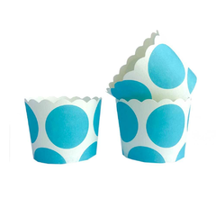 Forminha de Papel para Cupcake Azul Poá - comprar online