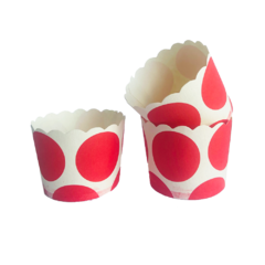 Forminha de Papel para Cupcake Vermelho Poá - comprar online