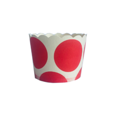 Forminha de Papel para Cupcake Vermelho Poá