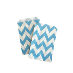 Saquinho de Papel Zig Zag Azul