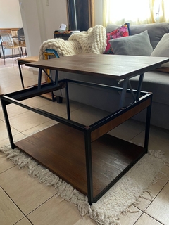 Mesa Ratona Elevable Pino Macizo - comprar online