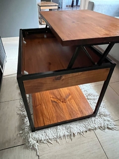 Mesa Ratona Elevable c/ cajón Pino