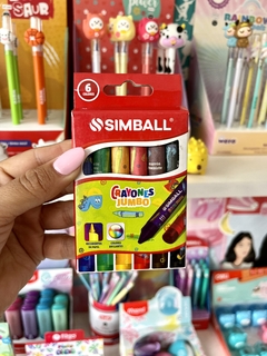 Crayones cortos Maxi Jumbo x6 Simball