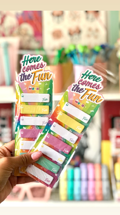 SET DE BANDERITAS AUTOADHESIVAS “HERE COMES THE FUN” -WERO-