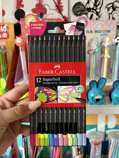 Lápices Súper Soft- 6 Neon y 6 Pastel - Faber Castell-