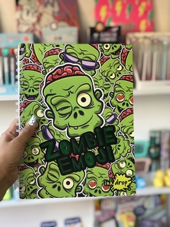 CUADERNO UNIVERSITARIO A4. ZOMBIE EMOJI- RAYADO.