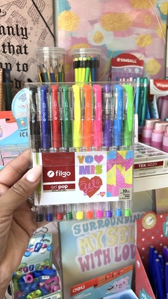 Lapiceras Gel de Colores Surtidos x10 -Filgo-