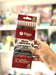 LÁPICES DE COLORES FILGO PINTO X 10 METALIZADOS