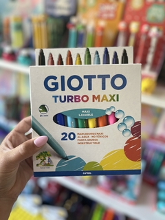 Marcadores Giotto Turbo Maxi x 20 - Lavable, al agua, No tóxico, punta más gruesa -