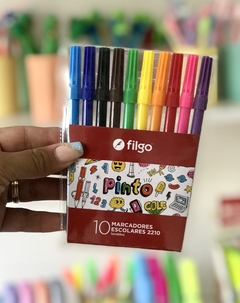 MARCADORES ESCOLARES FILGO PINTO X 10