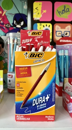 Birome Bic Roja Opaca 1 mm. X 2 unidades