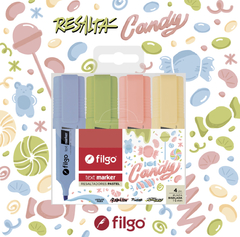 Resaltadores Filgo Text Marker "Candy" x4