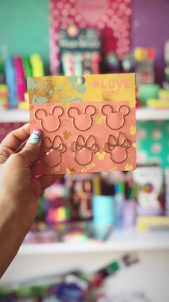 Paper Clips Minnie & Mickey dorado