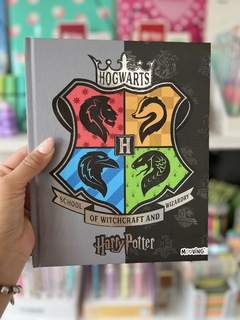 Cuaderno Harry Potter -4 Casas- tapa dura,cosido -Mooving-