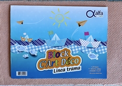 Block de Dibujo N5 Cartulina Fantasía X 20 hojas. -Alfa Deco Línea Trama