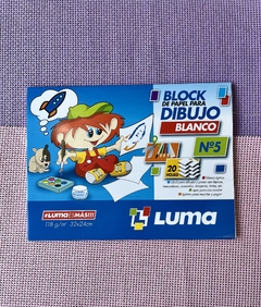 Block de Dibujo N5 Luma x 24 Hojas Blancas