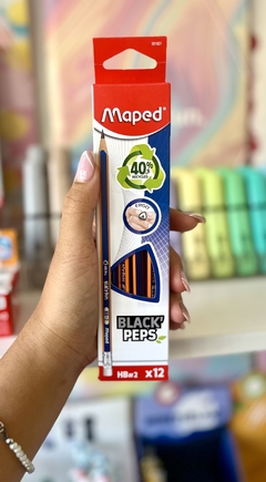 Lápiz Negro c/Gomaa HB2 Black’ Peps -Maped-