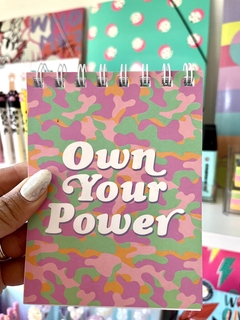 Anotador/Libreta A6 x 60 hojas rayadas “One your Power” -Kikka-