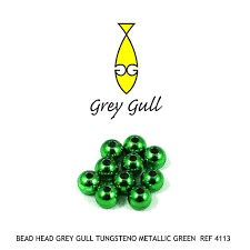 CABEZAS DE TUGSTENO GREEN CYCLOPS BEADS (10 u)