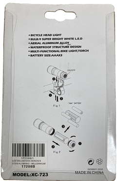 Linterna 9 Led Aluminio Con Soporte Para Bicicleta Con Pilas en internet