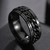 Letdiffery Cool Stainless Steel Rotatable Men Ring - comprar en línea