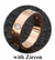 Imagen de Fashion Rose Gold Stanless Steel Rings With Stone