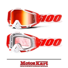 ANTIPARRA 100% RACECRAFT GOGGLE BILAL - MIRROR RED LENS