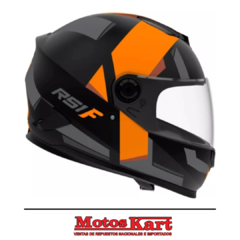 CASCO HAWK RS1 FULL NEGRO NARANJA MATE