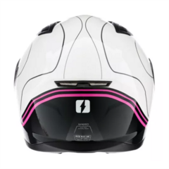 CASCO MAC FF825 AMY LTDA WHITE/PINK GLOSS + PINK VISOR - comprar online