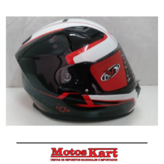 CASCO AVX FS 818 FASHION RED NEGRO BRILLANTE