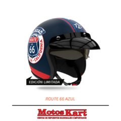 CASCO HAWK 721 RUTA 66 AZUL MATE