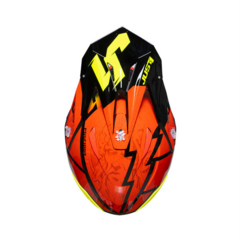 CASCO JUST 1 J39 POSEIDON NEGRO / FLUO / ROJO MATE en internet