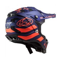 CASCO LS2 MX700 SUBVERTER CARGO AZUL/NARANJA MATE - comprar online